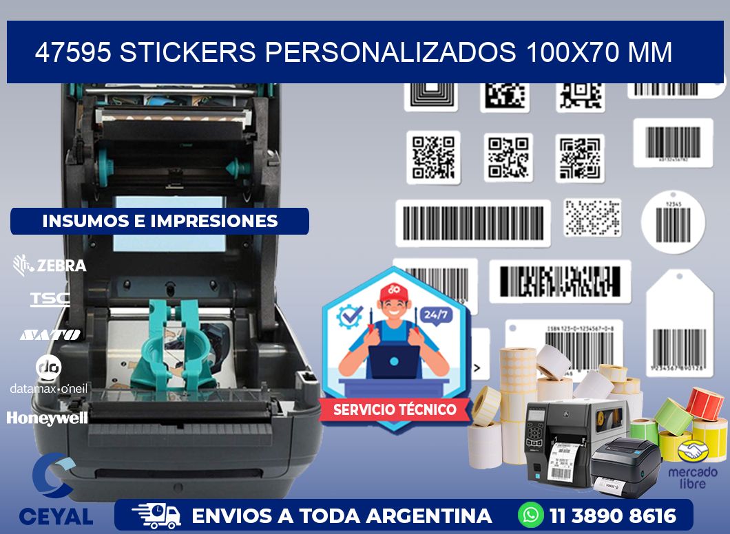 47595 STICKERS PERSONALIZADOS 100x70 mm