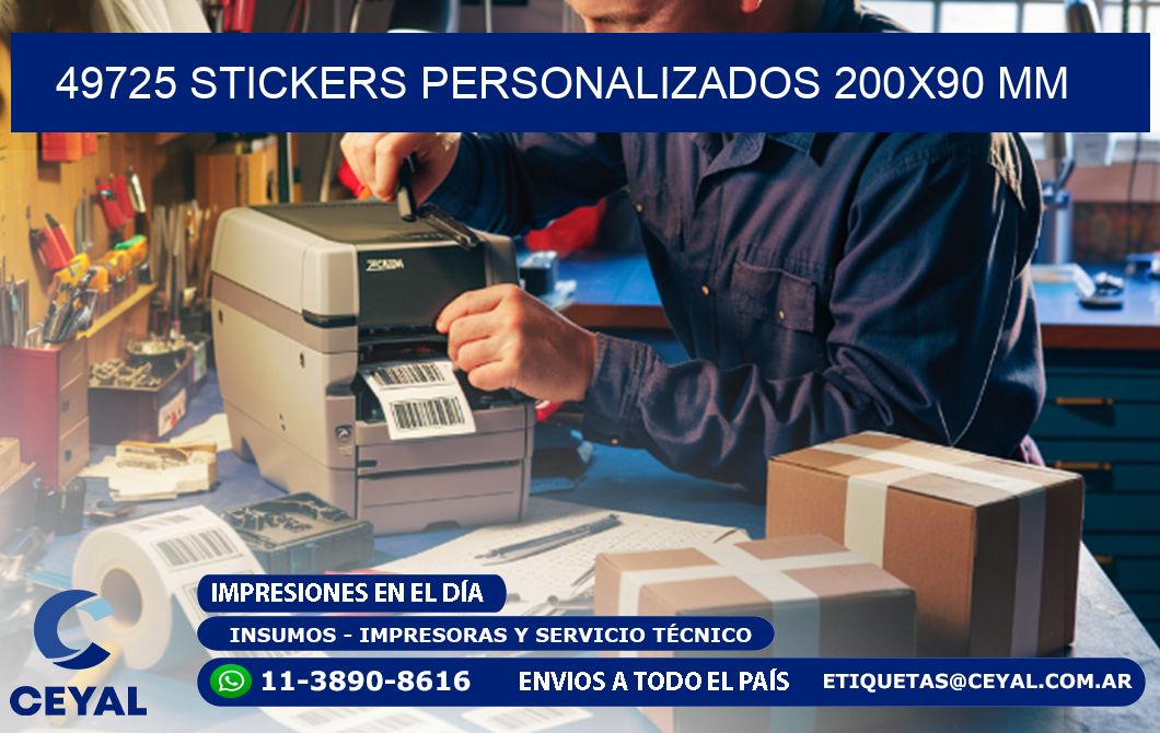 49725 STICKERS PERSONALIZADOS 200x90 mm