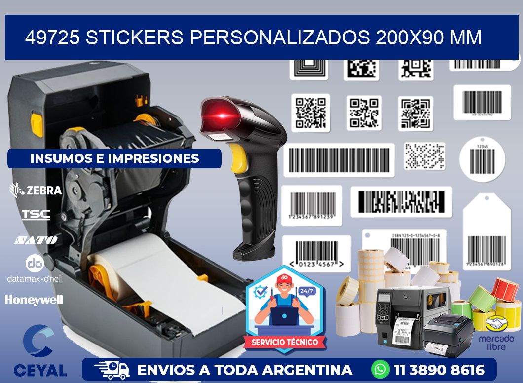 49725 STICKERS PERSONALIZADOS 200x90 mm