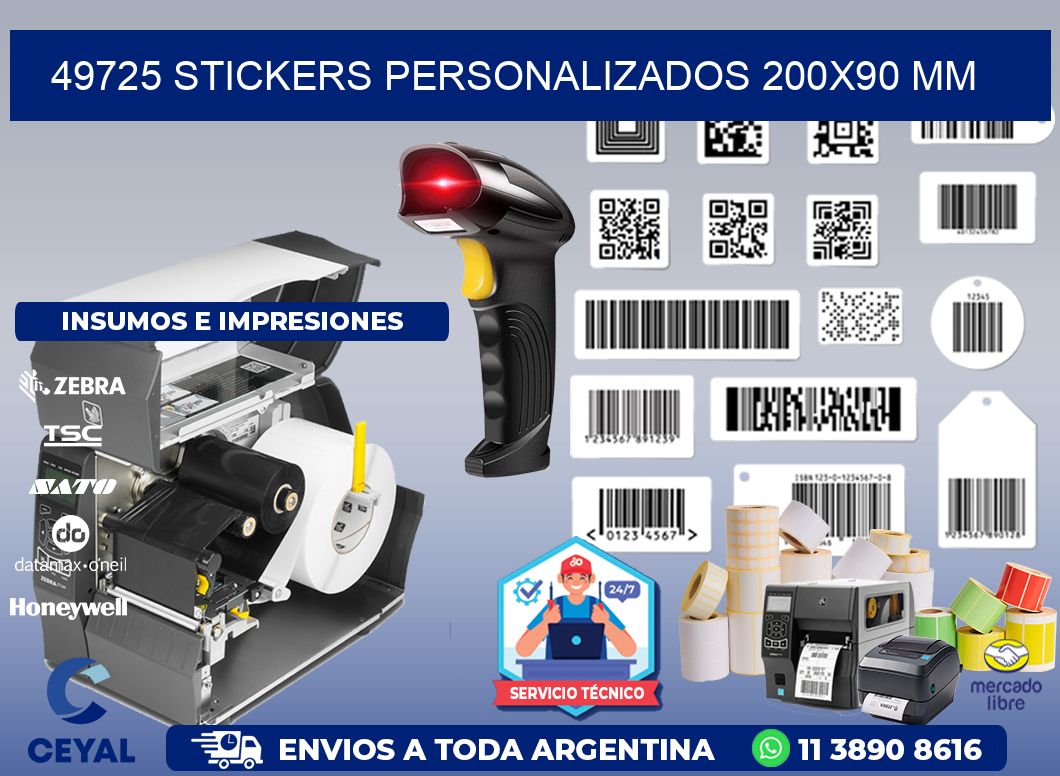 49725 STICKERS PERSONALIZADOS 200x90 mm