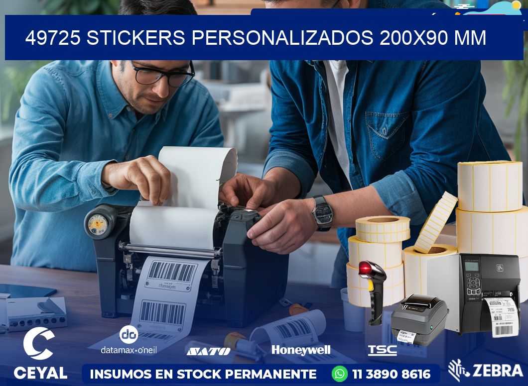 49725 STICKERS PERSONALIZADOS 200×90 mm