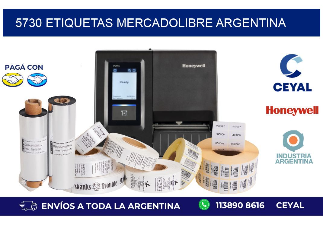 5730 ETIQUETAS MERCADOLIBRE ARGENTINA