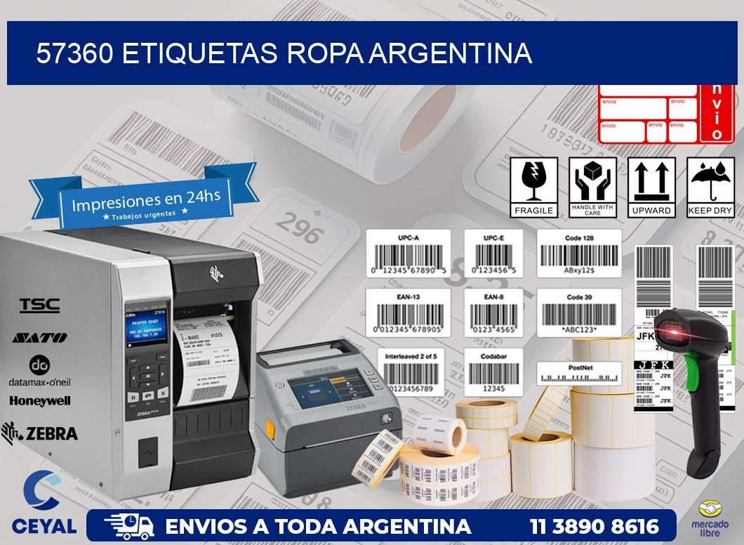 57360 ETIQUETAS ROPA ARGENTINA