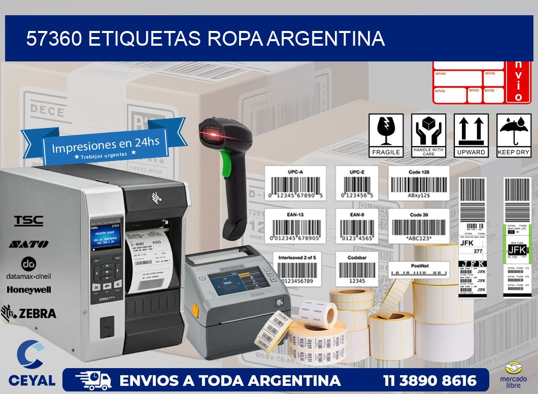 57360 ETIQUETAS ROPA ARGENTINA