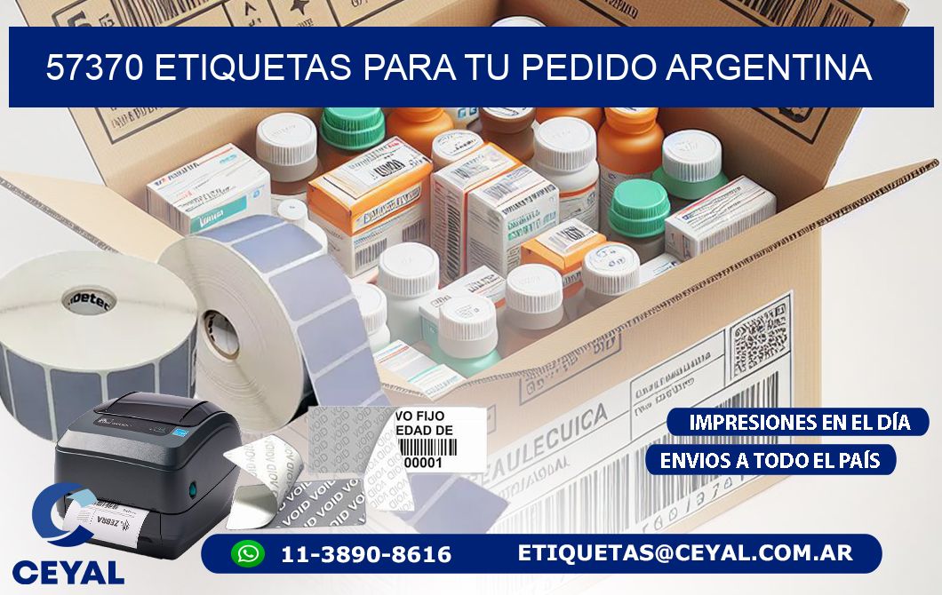 57370 ETIQUETAS PARA TU PEDIDO ARGENTINA