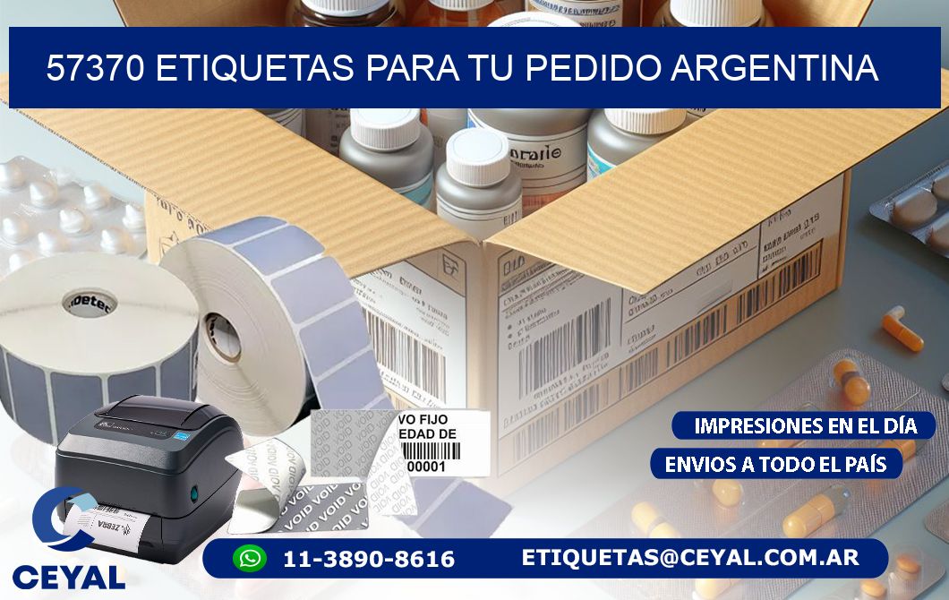 57370 ETIQUETAS PARA TU PEDIDO ARGENTINA