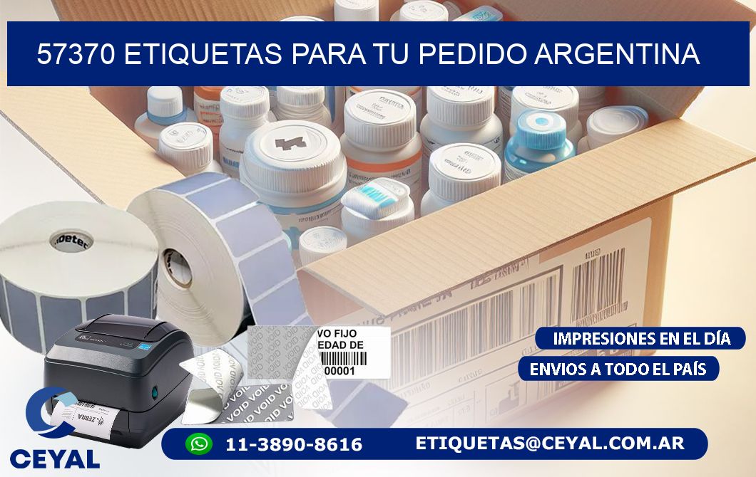 57370 ETIQUETAS PARA TU PEDIDO ARGENTINA