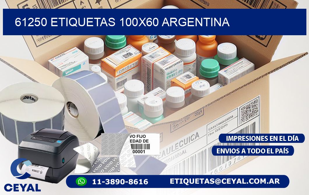 61250 ETIQUETAS 100x60 argentina