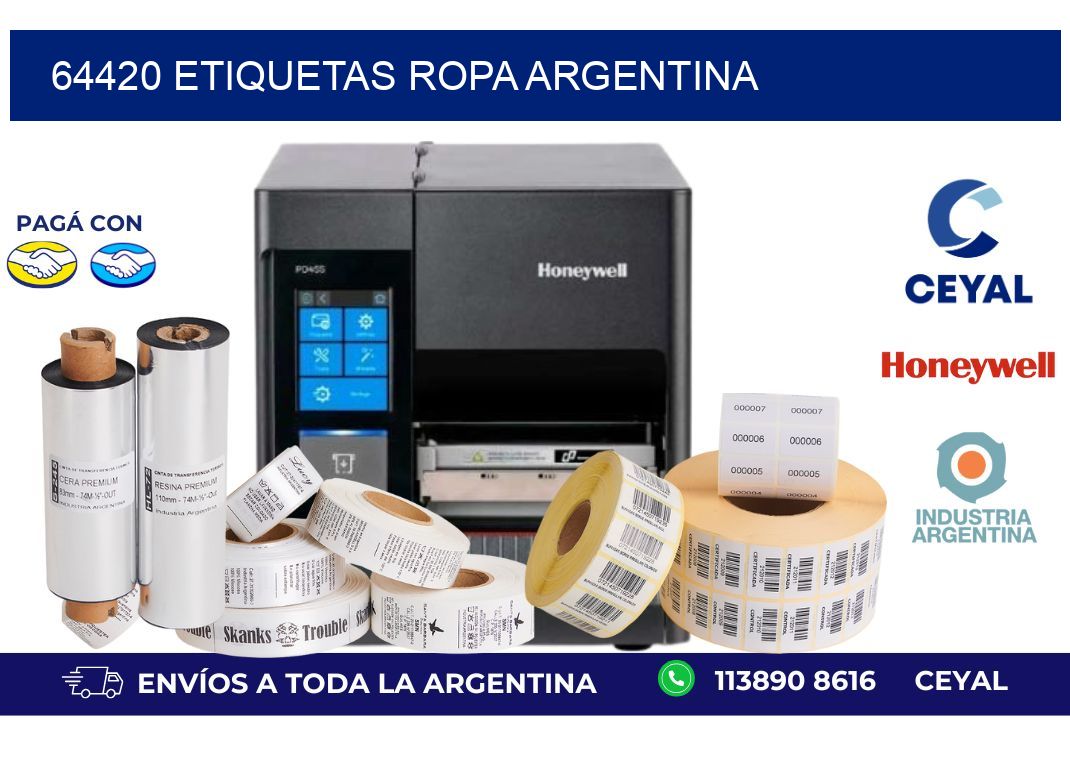 64420 ETIQUETAS ROPA ARGENTINA