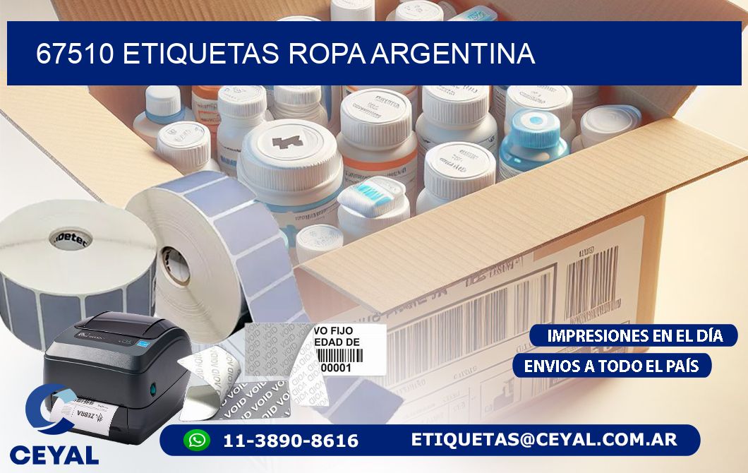 67510 ETIQUETAS ROPA ARGENTINA