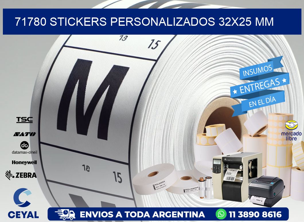 71780 STICKERS PERSONALIZADOS 32x25 mm