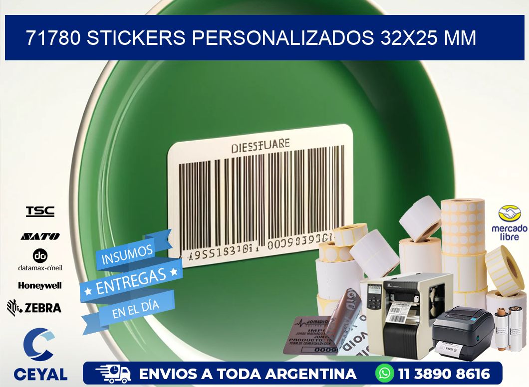71780 STICKERS PERSONALIZADOS 32x25 mm