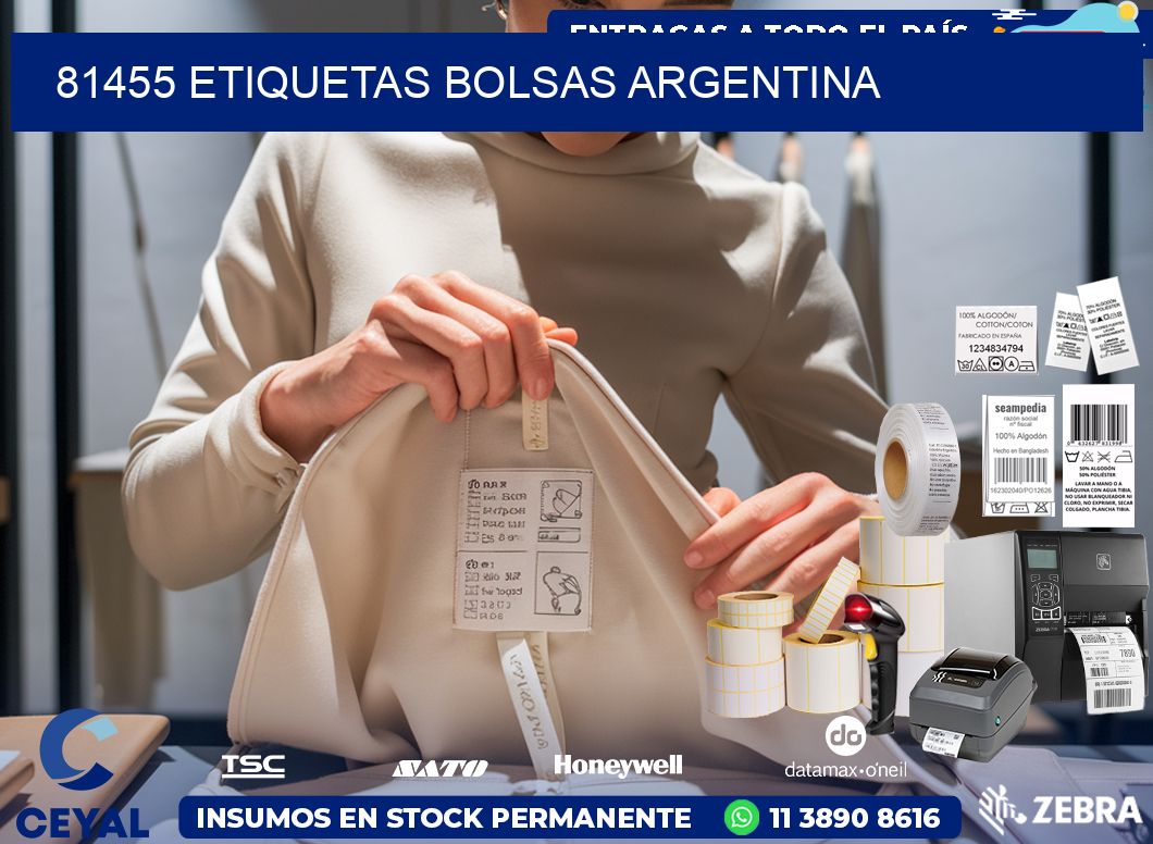 81455 ETIQUETAS BOLSAS ARGENTINA