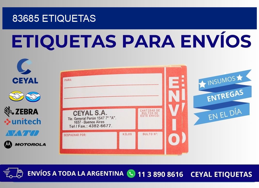 83685 ETIQUETAS