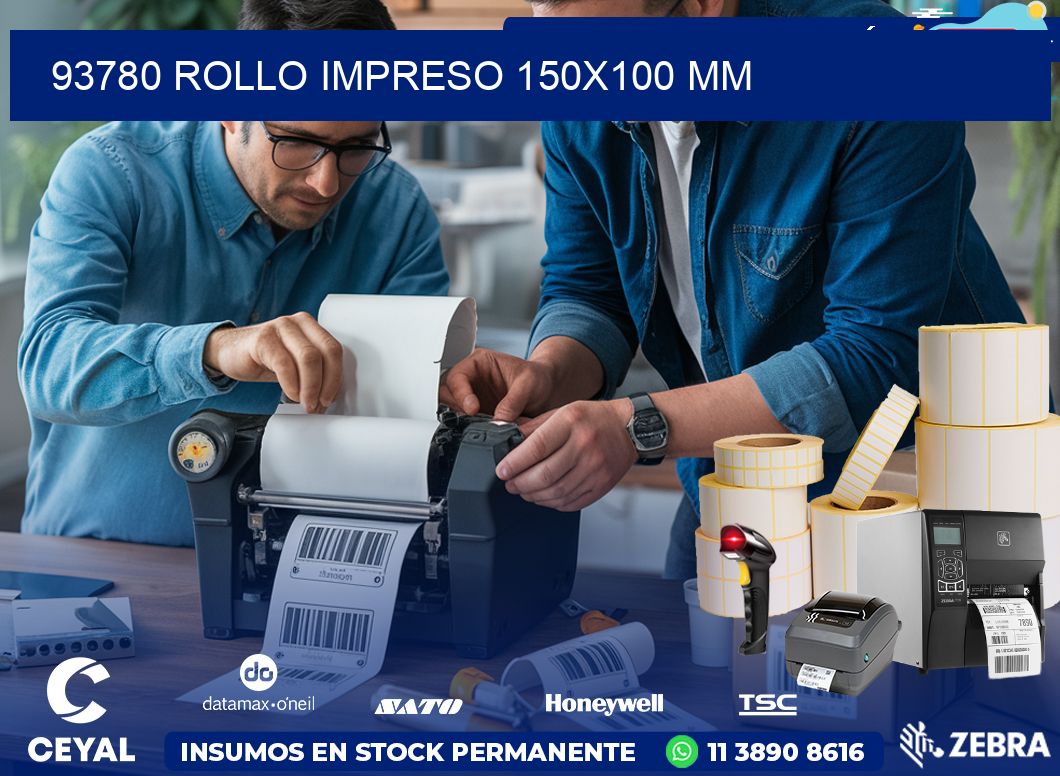 93780 ROLLO IMPRESO 150×100 mm