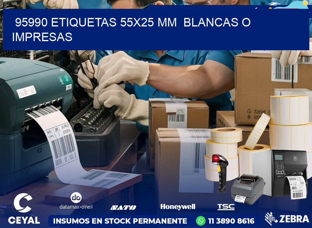 95990 ETIQUETAS 55×25 mm  BLANCAS O IMPRESAS