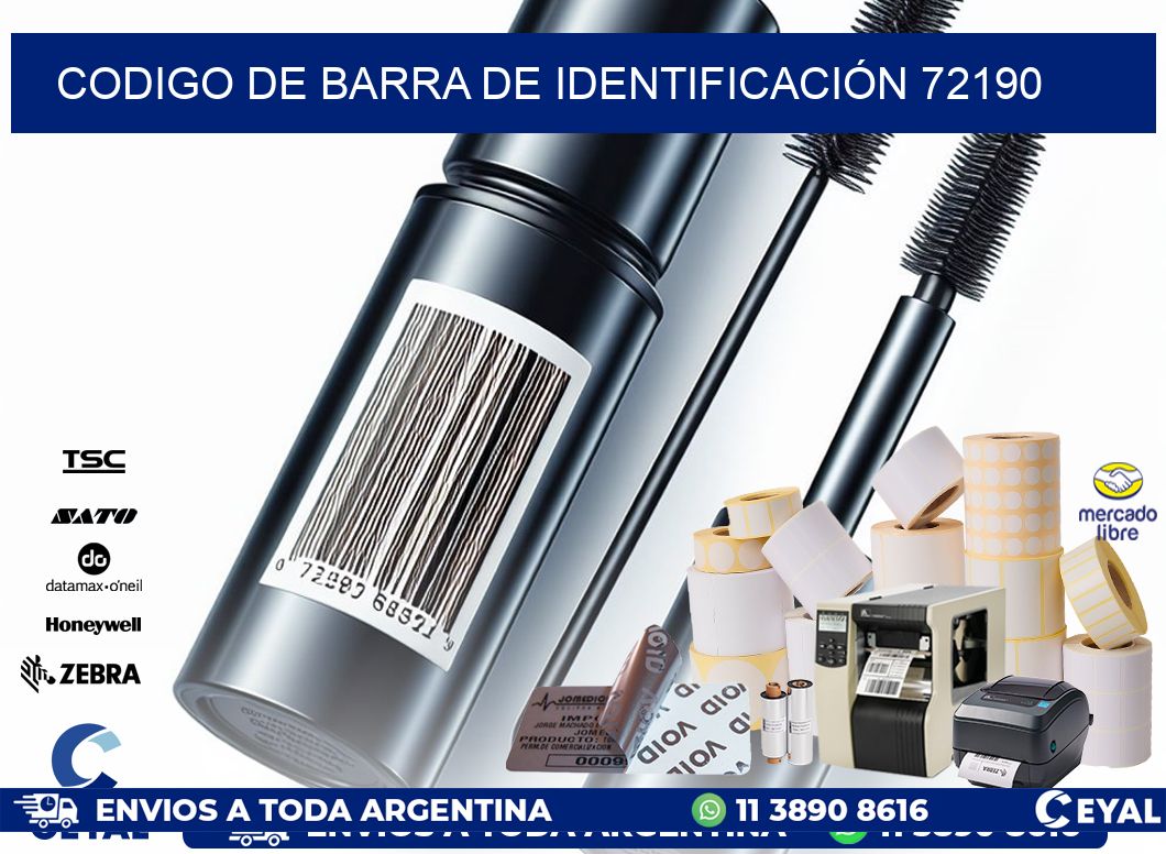CODIGO DE BARRA DE IDENTIFICACIÓN 72190