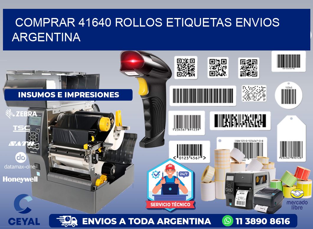 COMPRAR 41640 ROLLOS ETIQUETAS ENVIOS ARGENTINA