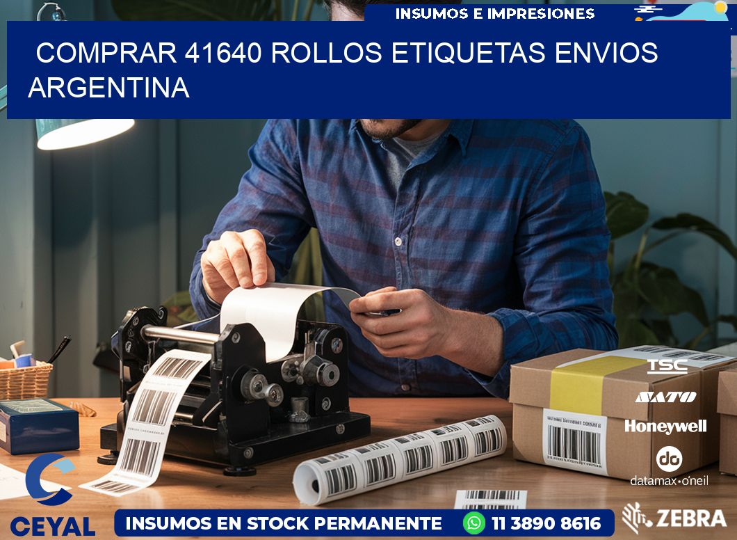 COMPRAR 41640 ROLLOS ETIQUETAS ENVIOS ARGENTINA