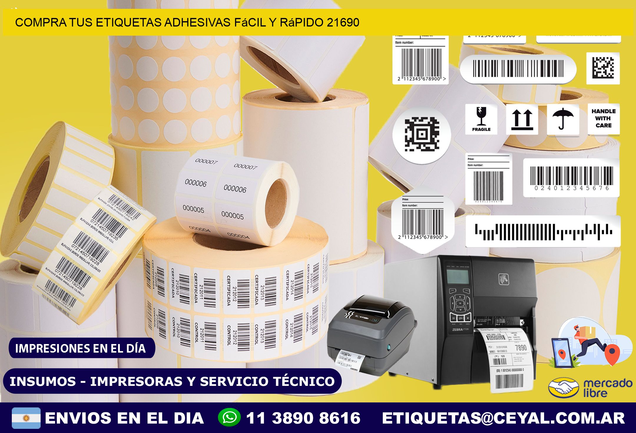 Compra tus Etiquetas Adhesivas Fácil y Rápido 21690