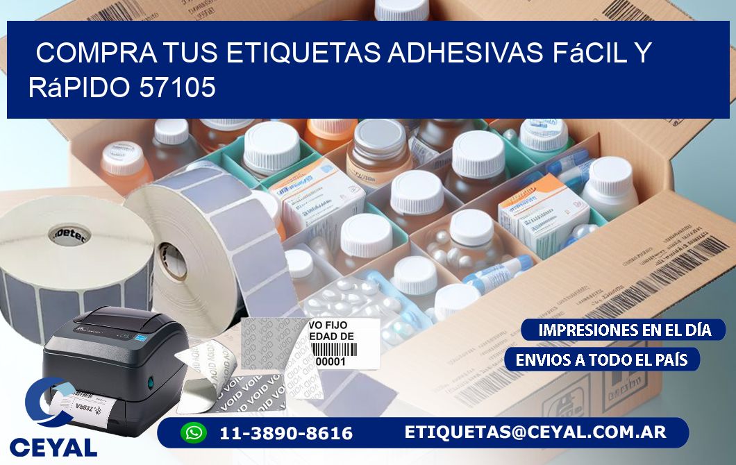 Compra tus Etiquetas Adhesivas Fácil y Rápido 57105