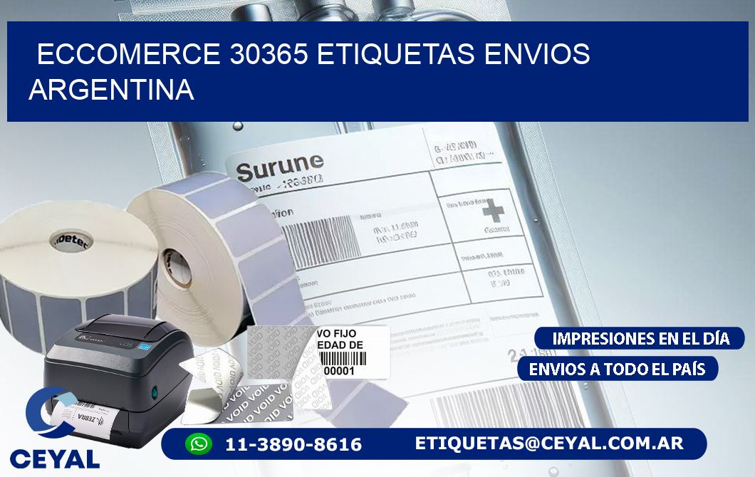 ECCOMERCE 30365 ETIQUETAS ENVIOS ARGENTINA