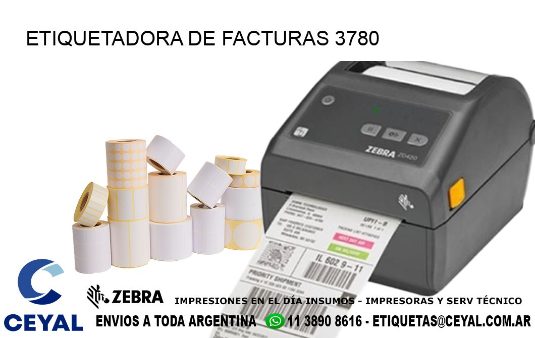 ETIQUETADORA DE FACTURAS 3780
