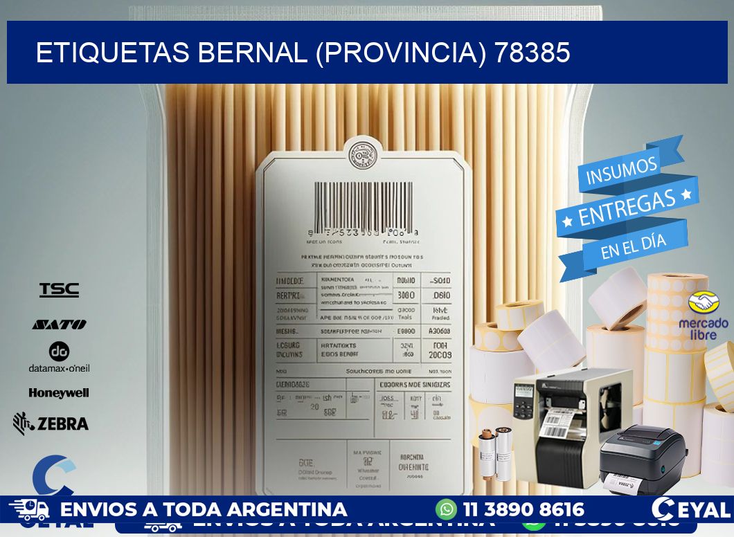 ETIQUETAS BERNAL (PROVINCIA) 78385