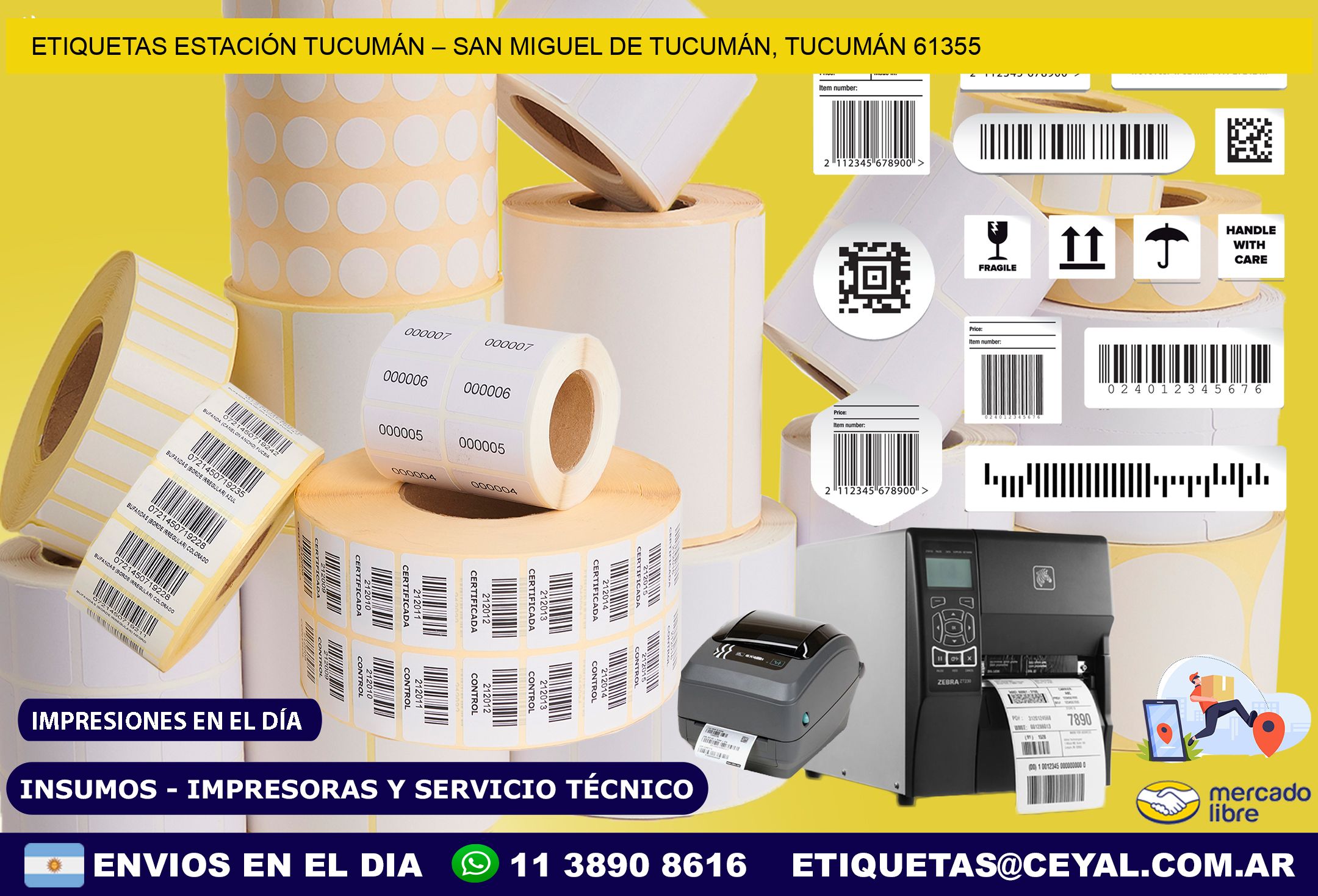 ETIQUETAS ESTACIÓN TUCUMÁN – SAN MIGUEL DE TUCUMÁN, TUCUMÁN 61355