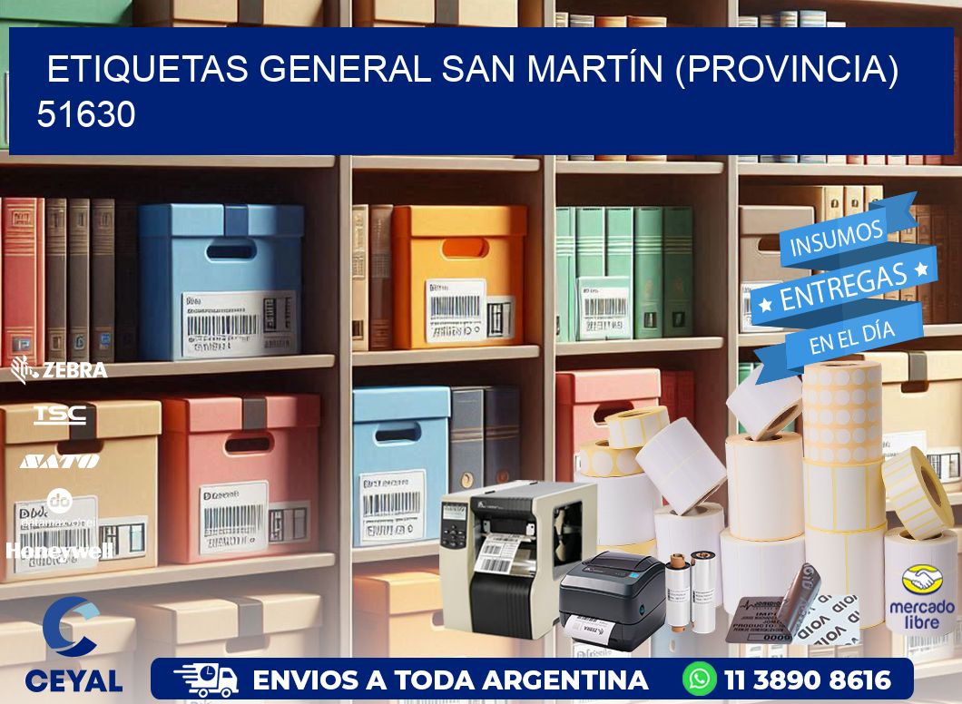 ETIQUETAS GENERAL SAN MARTÍN (PROVINCIA) 51630