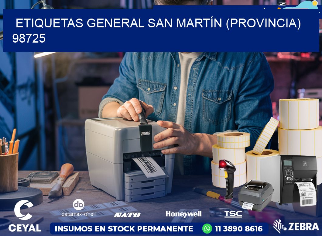 ETIQUETAS GENERAL SAN MARTÍN (PROVINCIA) 98725