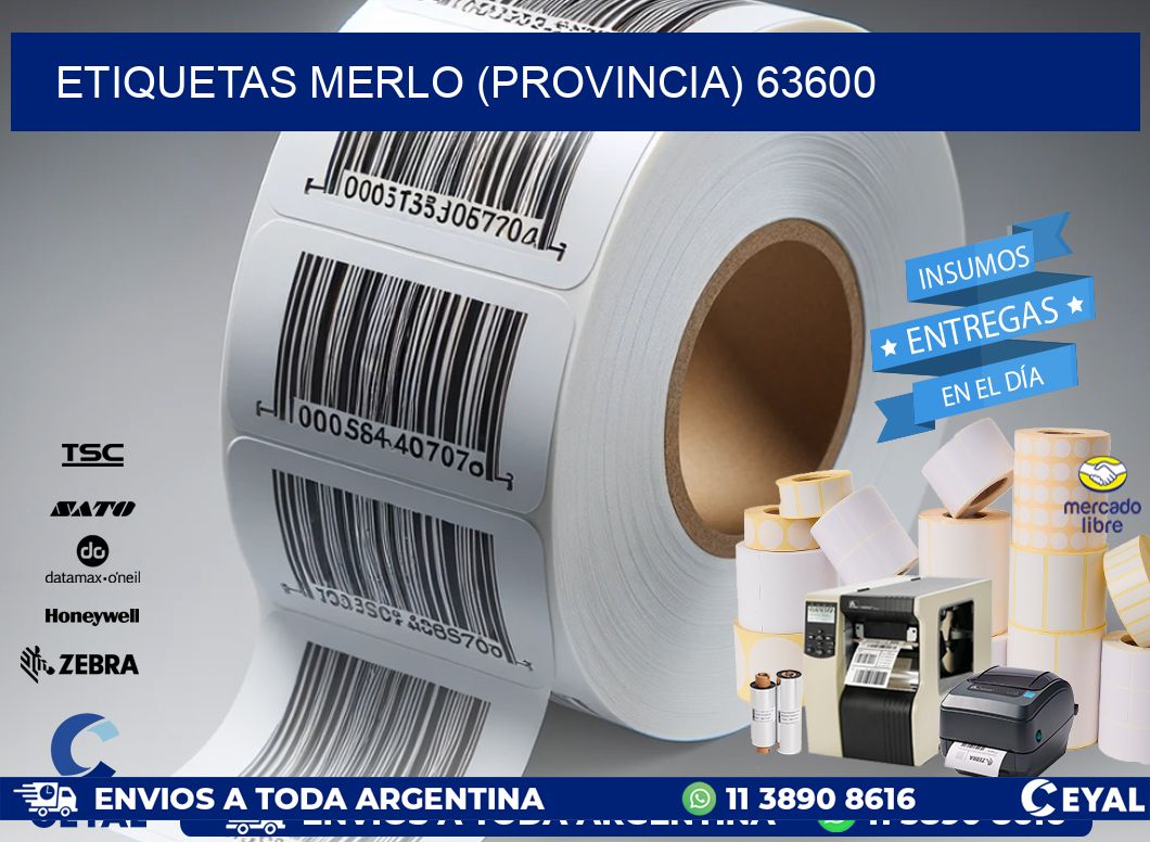 ETIQUETAS MERLO (PROVINCIA) 63600