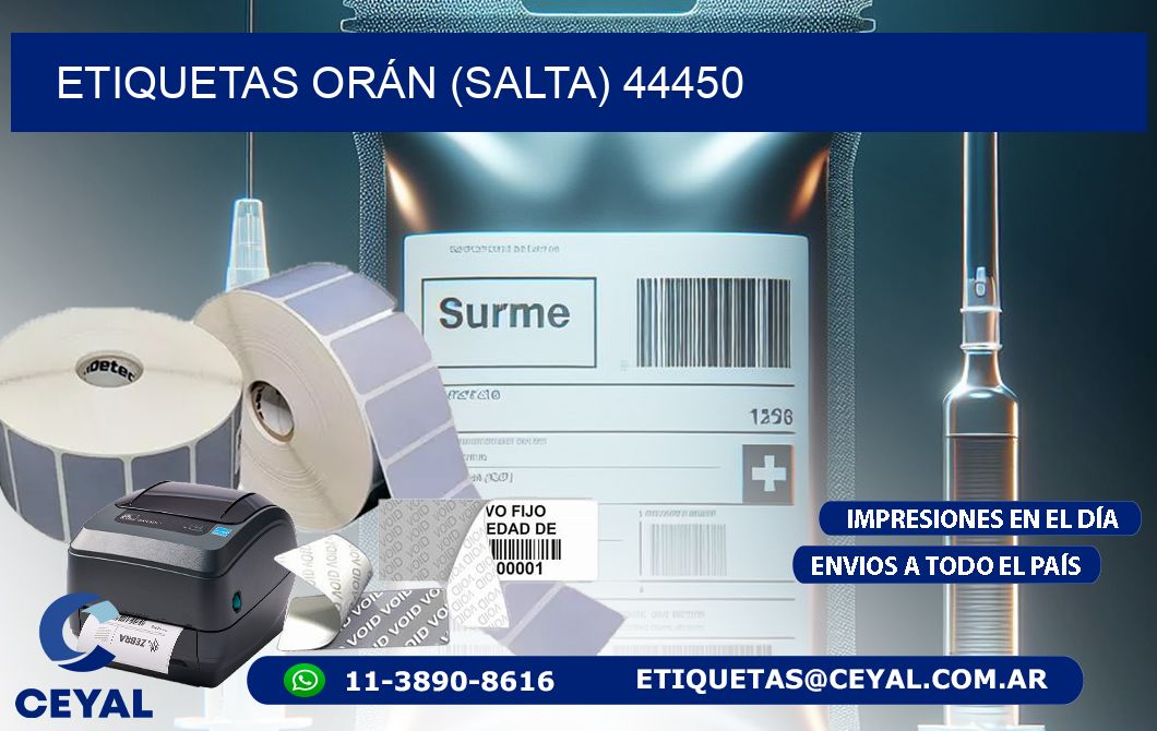 ETIQUETAS ORÁN (SALTA) 44450