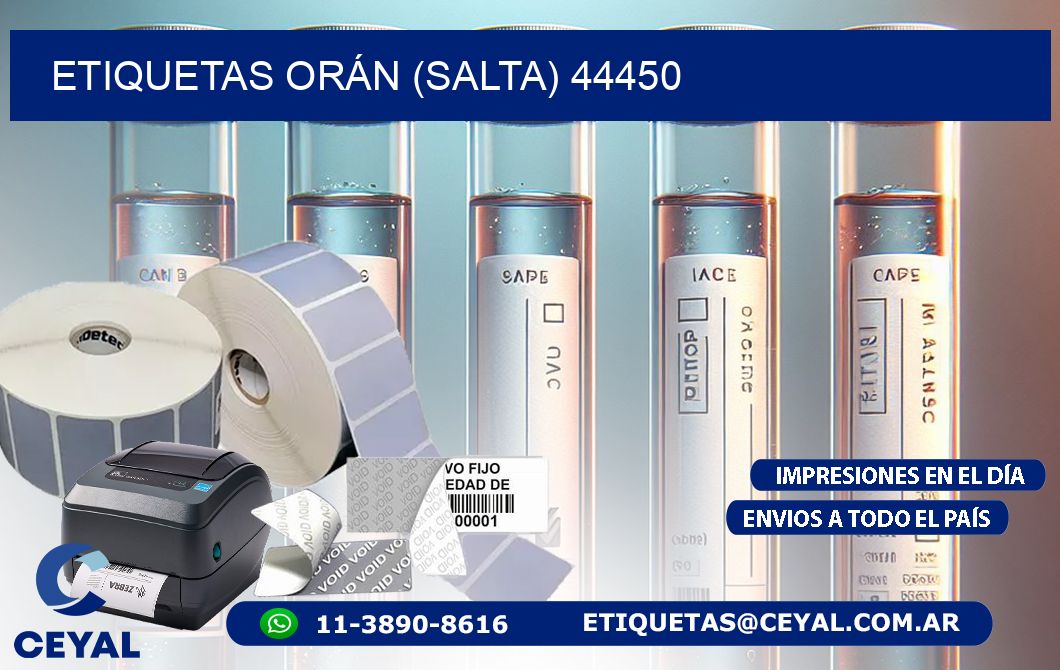 ETIQUETAS ORÁN (SALTA) 44450