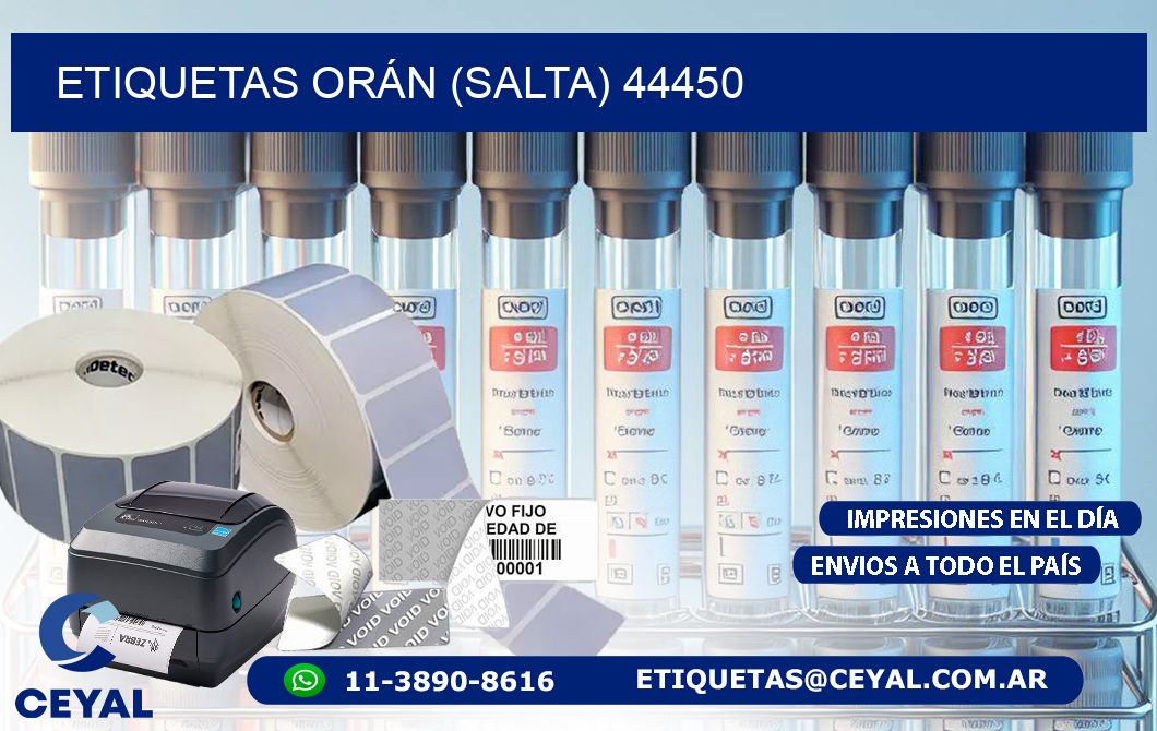 ETIQUETAS ORÁN (SALTA) 44450