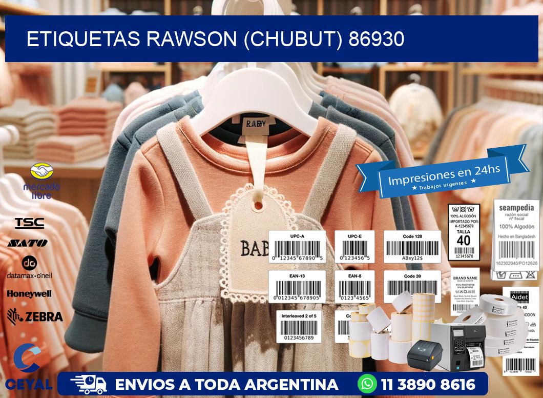 ETIQUETAS RAWSON (CHUBUT) 86930