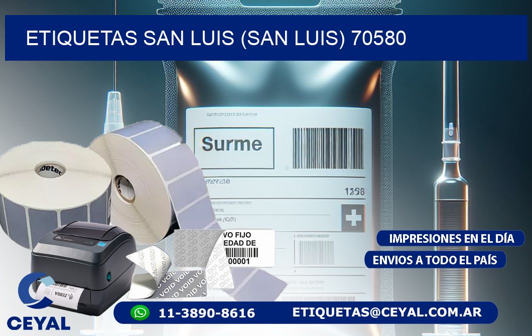 ETIQUETAS SAN LUIS (SAN LUIS) 70580