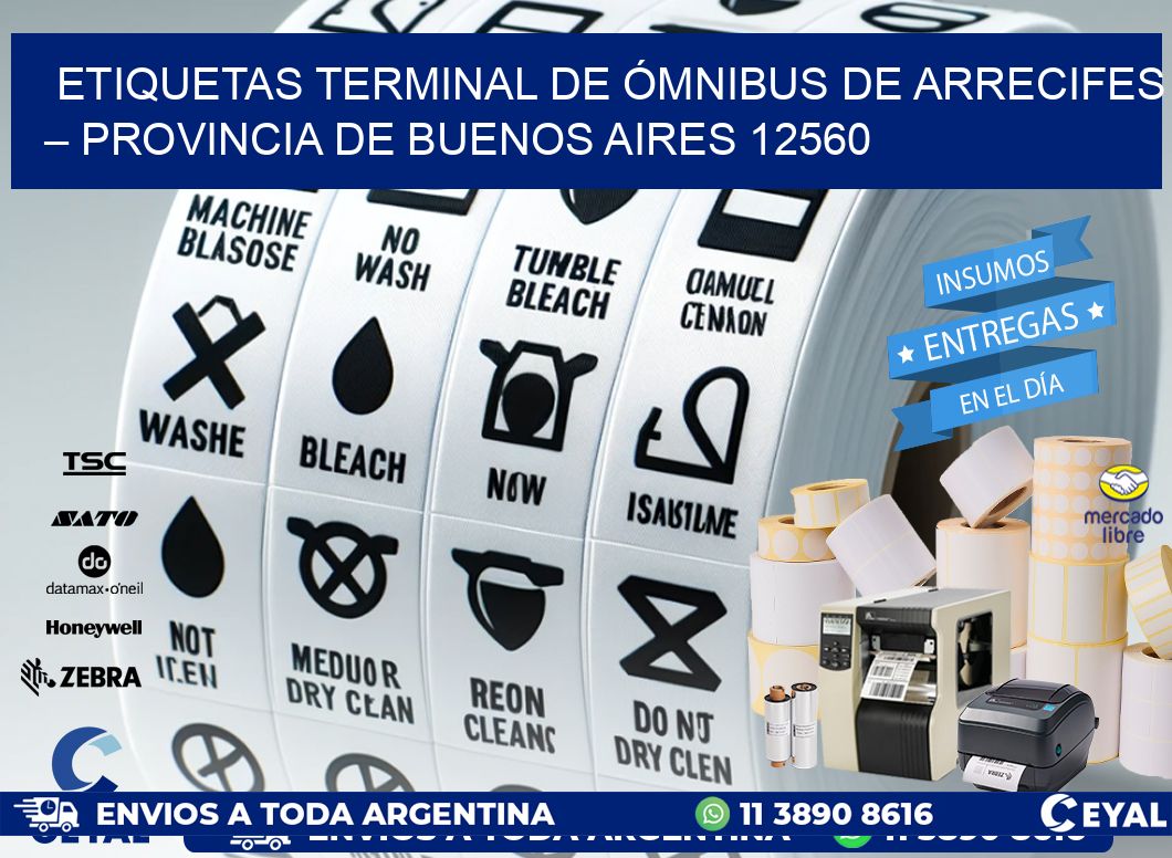 ETIQUETAS TERMINAL DE ÓMNIBUS DE ARRECIFES – PROVINCIA DE BUENOS AIRES 12560