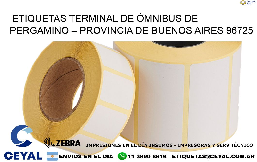 ETIQUETAS TERMINAL DE ÓMNIBUS DE PERGAMINO – PROVINCIA DE BUENOS AIRES 96725