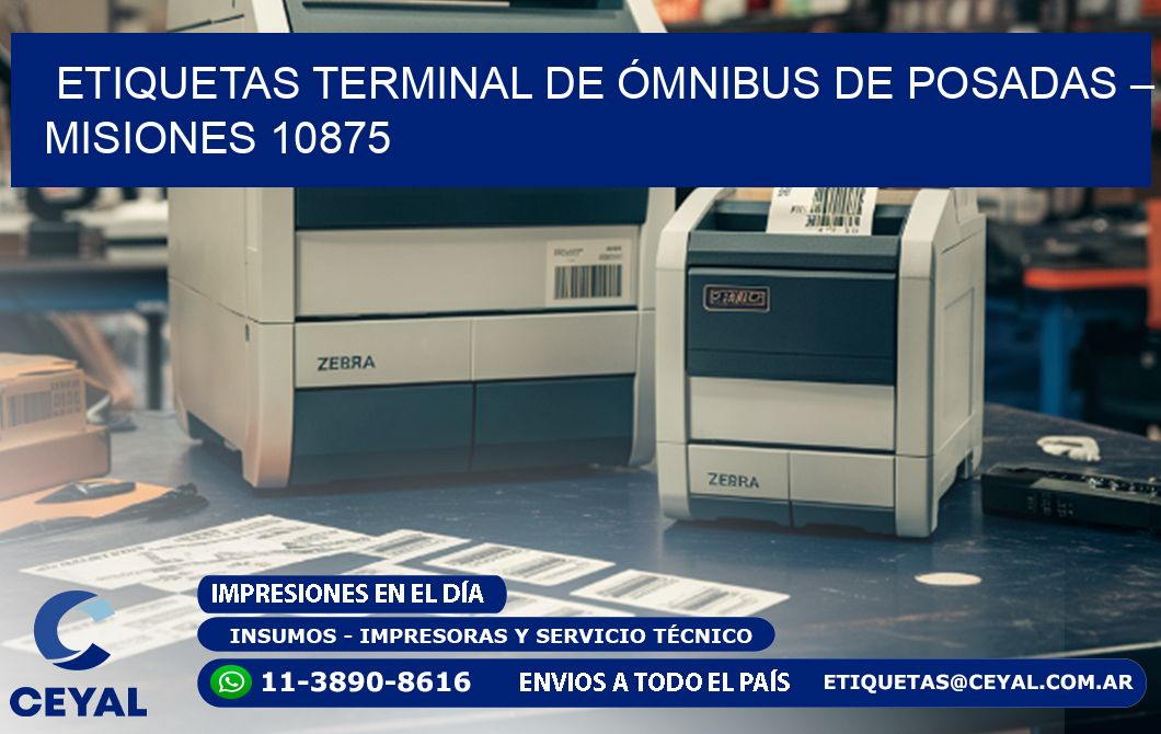 ETIQUETAS TERMINAL DE ÓMNIBUS DE POSADAS – MISIONES 10875