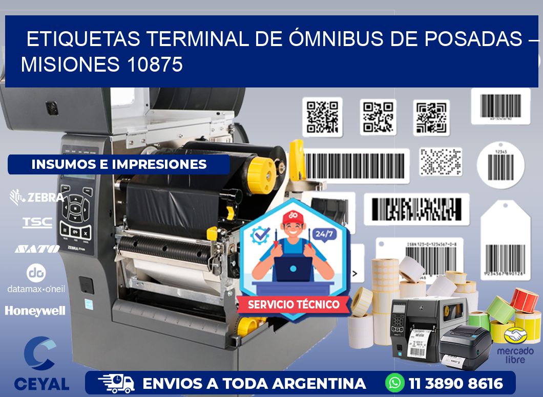 ETIQUETAS TERMINAL DE ÓMNIBUS DE POSADAS – MISIONES 10875