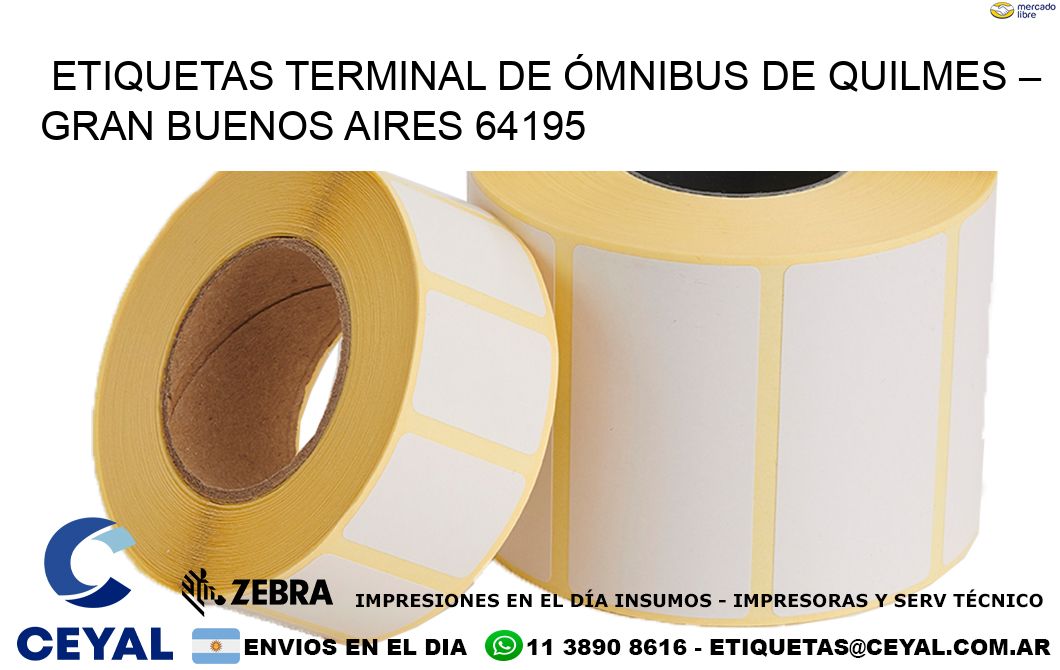 ETIQUETAS TERMINAL DE ÓMNIBUS DE QUILMES – GRAN BUENOS AIRES 64195