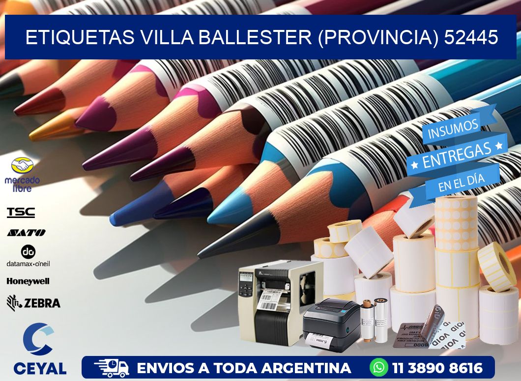 ETIQUETAS VILLA BALLESTER (PROVINCIA) 52445