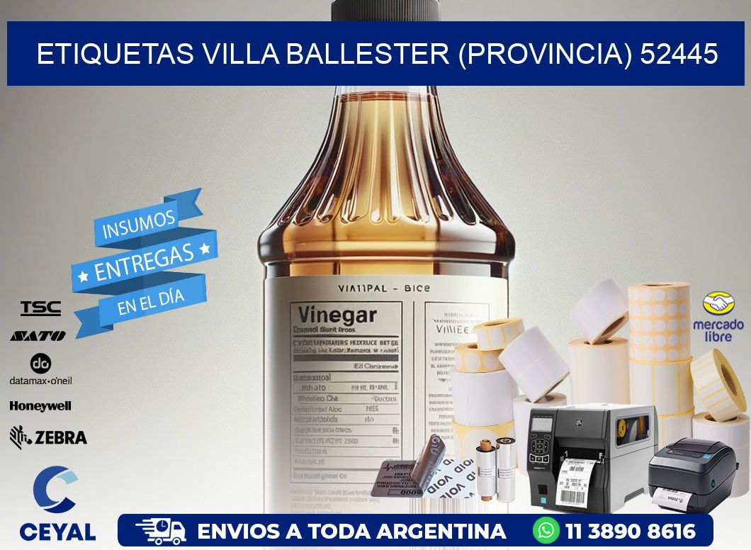 ETIQUETAS VILLA BALLESTER (PROVINCIA) 52445