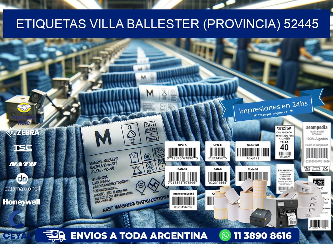 ETIQUETAS VILLA BALLESTER (PROVINCIA) 52445