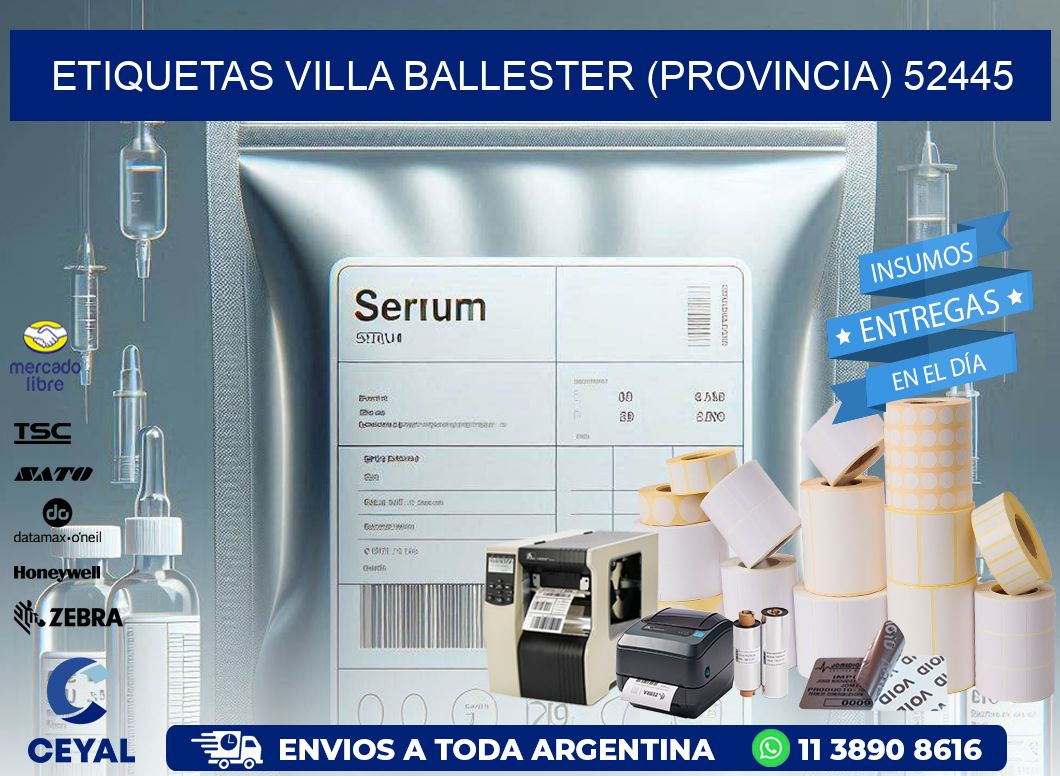 ETIQUETAS VILLA BALLESTER (PROVINCIA) 52445