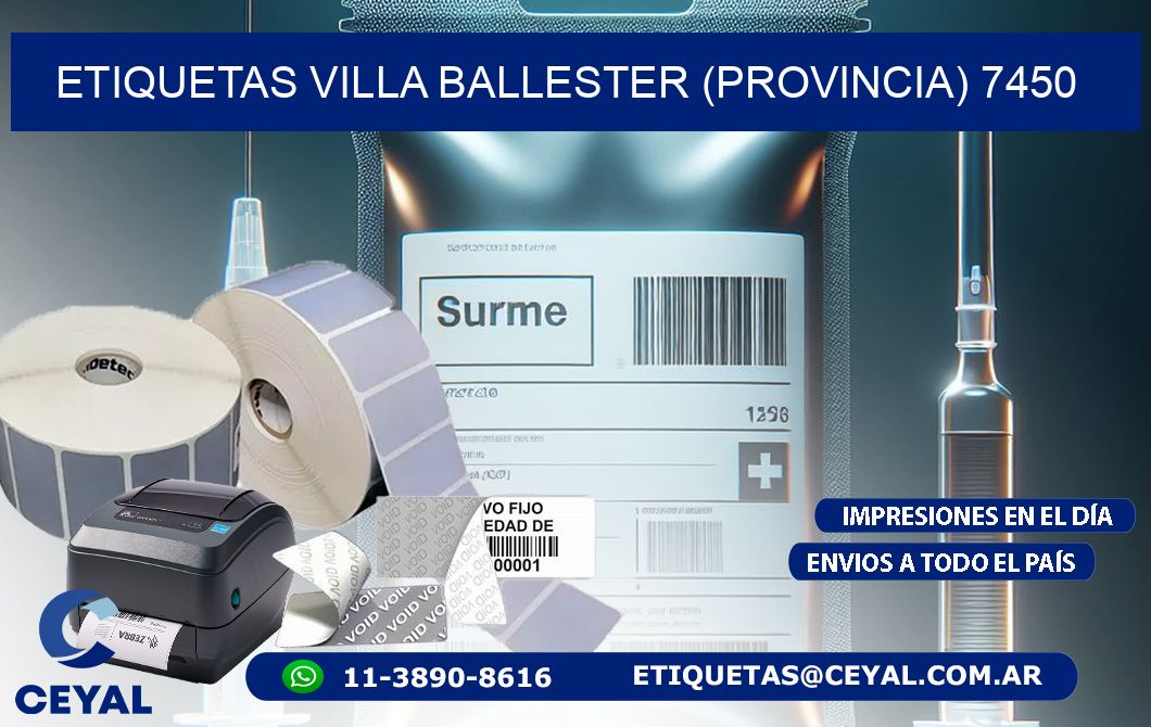 ETIQUETAS VILLA BALLESTER (PROVINCIA) 7450