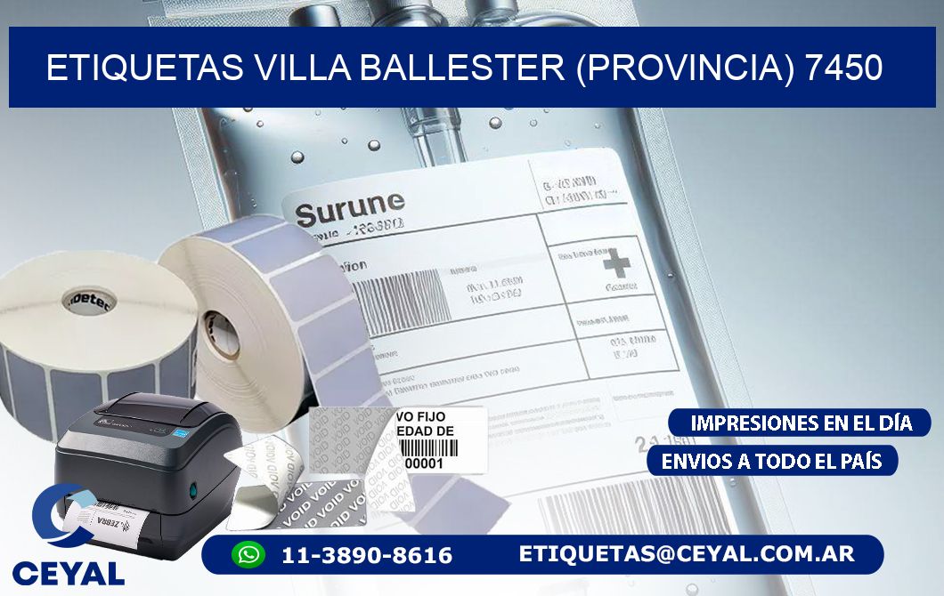 ETIQUETAS VILLA BALLESTER (PROVINCIA) 7450