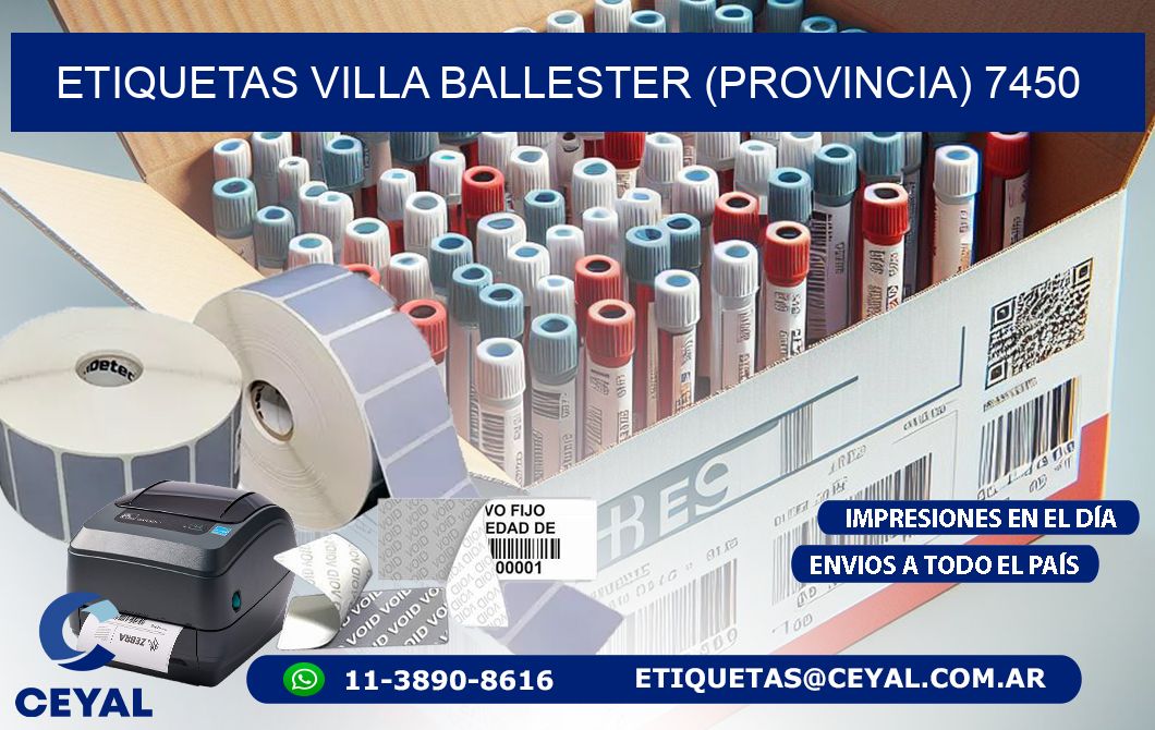 ETIQUETAS VILLA BALLESTER (PROVINCIA) 7450