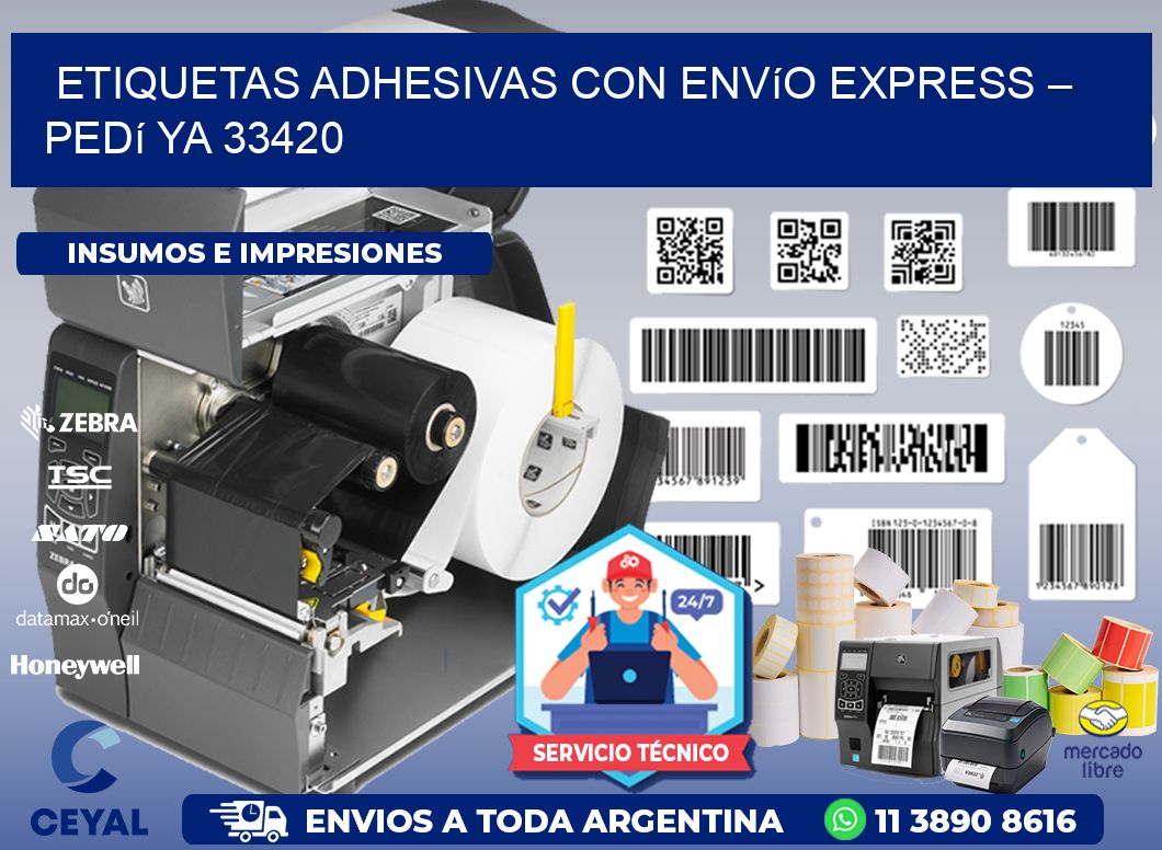 Etiquetas Adhesivas con Envío Express – Pedí Ya 33420